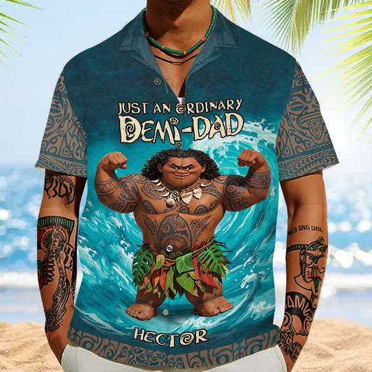 Just An Ordinary Demi-Dad - Personalized Hawaii Movie Hawaiian Shirt
