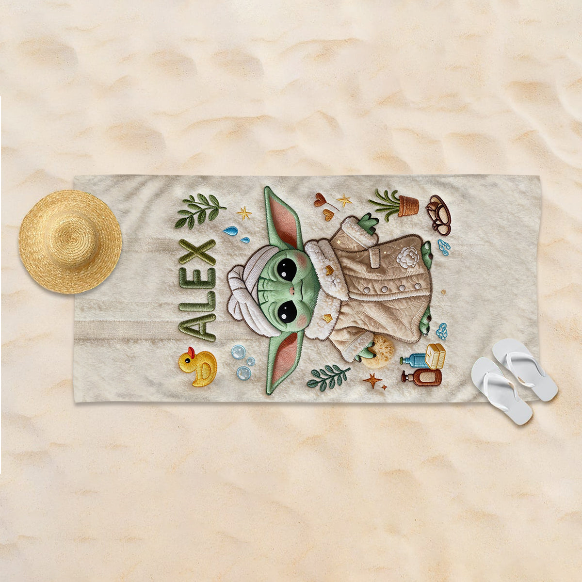 A Cozy Little Escape - Personalized The Force Quick-dry Beach Towel/ Bath Towel