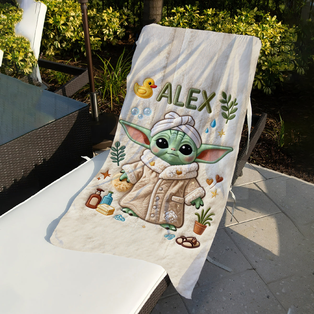 A Cozy Little Escape - Personalized The Force Quick-dry Beach Towel/ Bath Towel