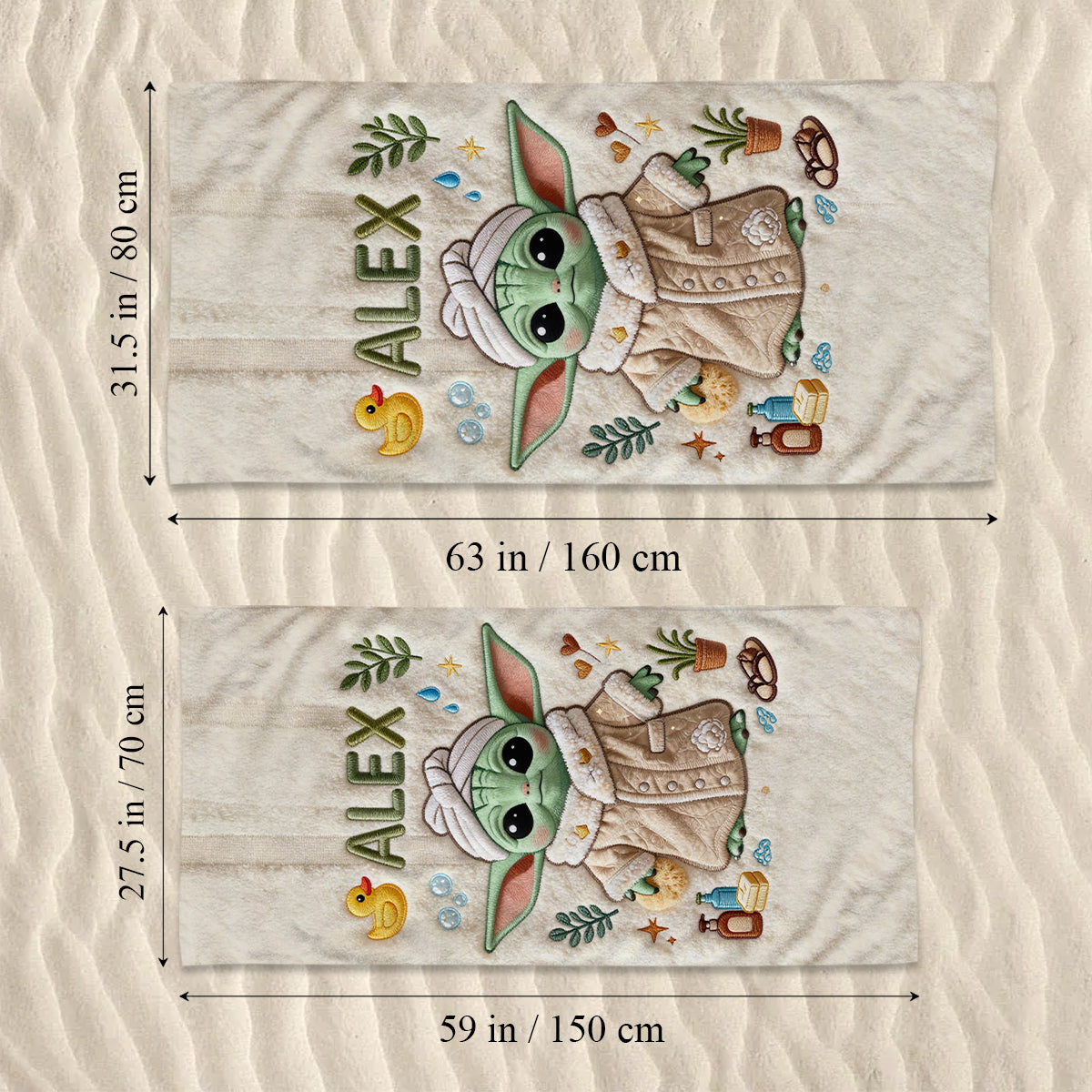 A Cozy Little Escape - Personalized The Force Quick-dry Beach Towel/ Bath Towel