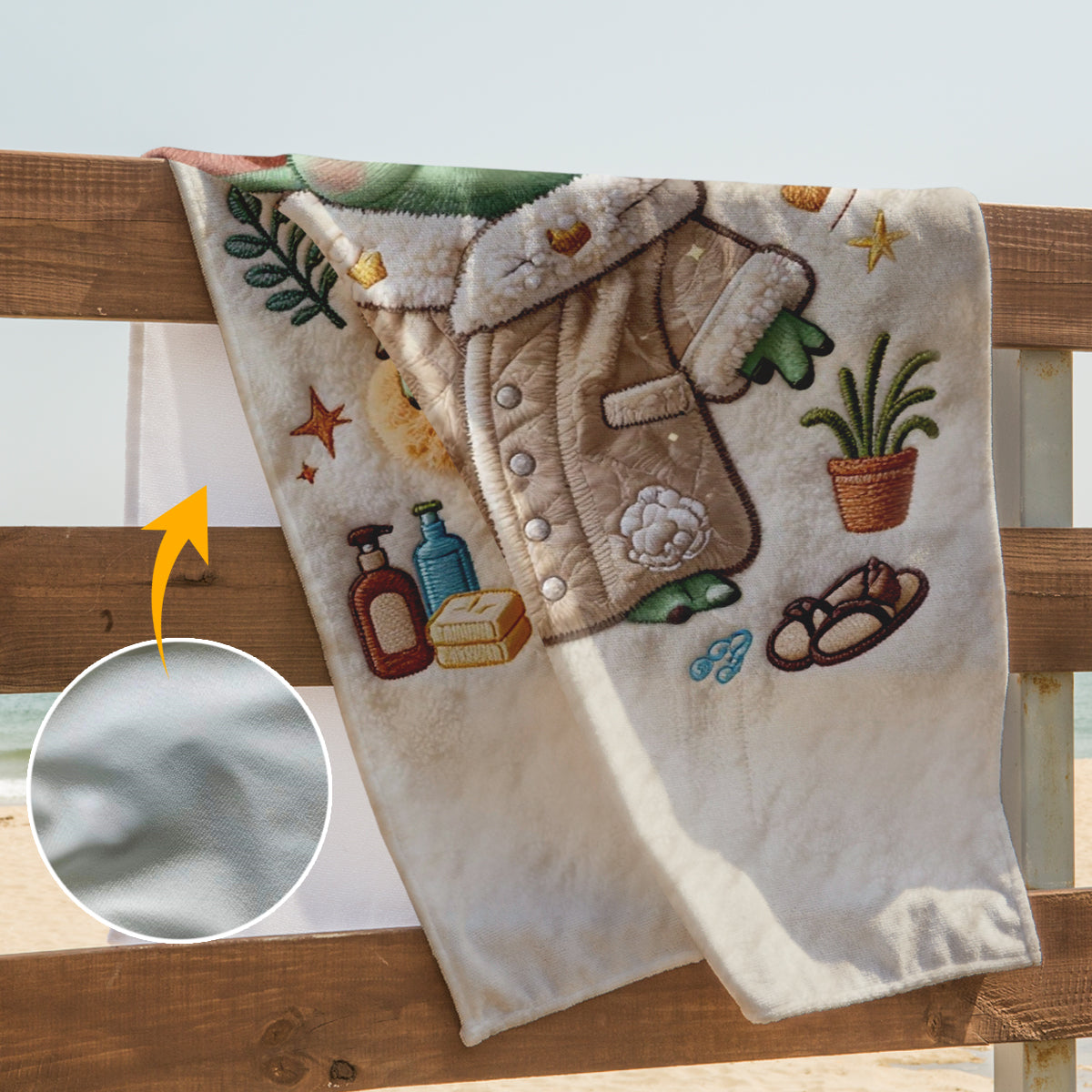 A Cozy Little Escape - Personalized The Force Quick-dry Beach Towel/ Bath Towel