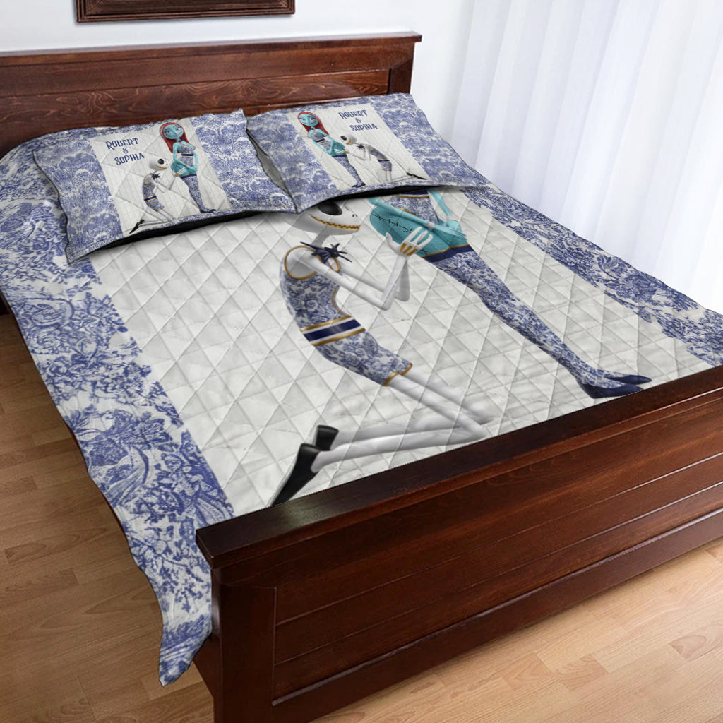 Playful Couple Funny Gift Toyle De Jouy Style - Personalized Nightmare Quilt Set