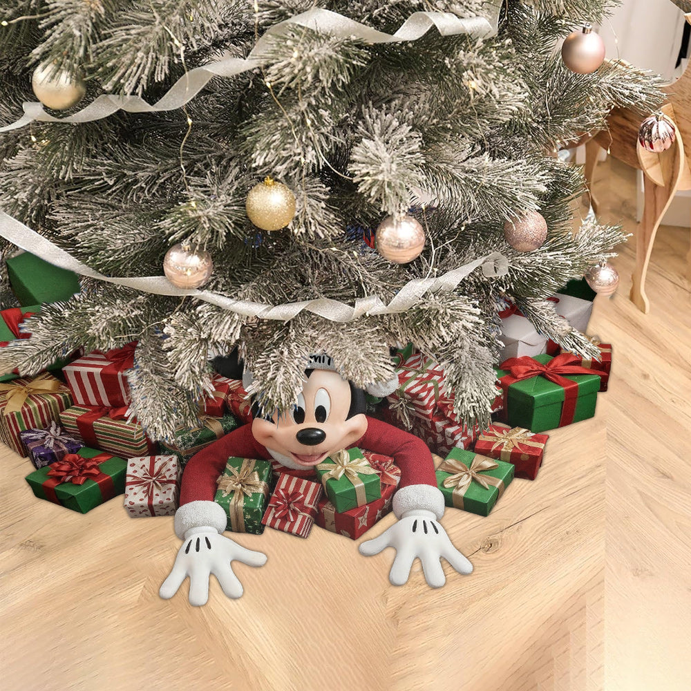 Sneaky Mouse Ears - Personalized Mouse Shaped Tree Skirt