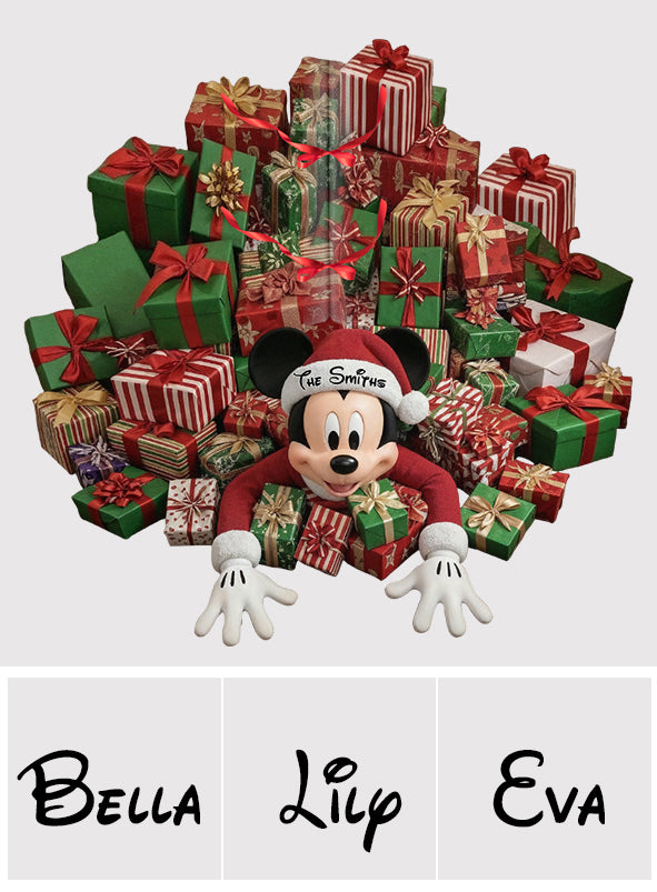 Sneaky Mouse Ears - Personalized Mouse Shaped Tree Skirt