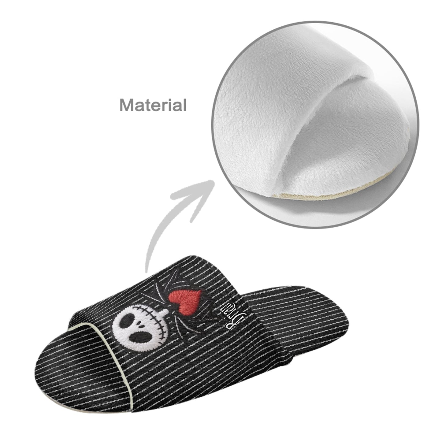 Nightmare Couple - Personalized Nightmare Open-Toe Slippers