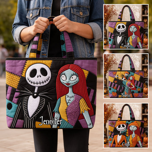 Nightmare Couple - Personalized Nightmare Quilted Tote Bag