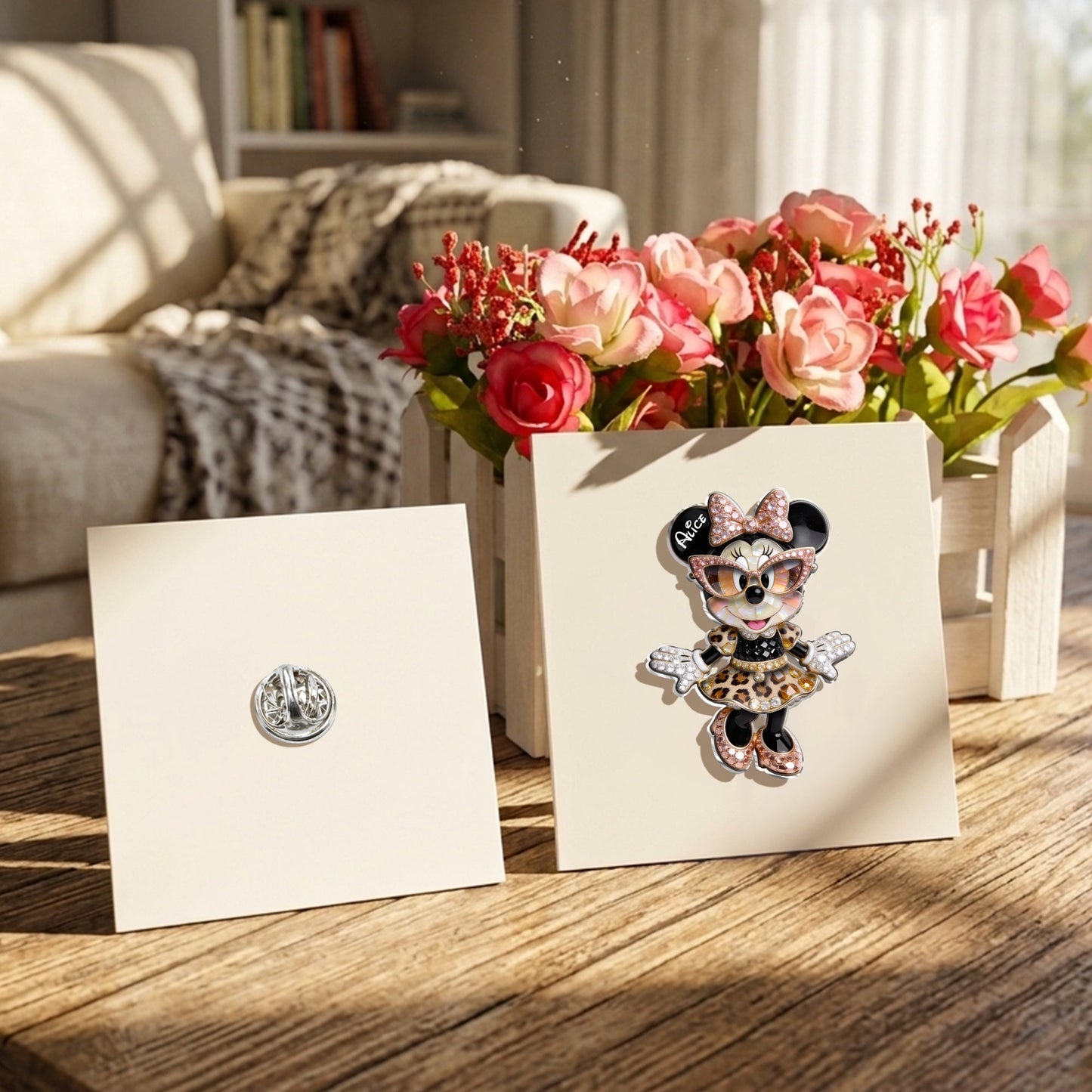 Cute Mouse - Personalized Mouse 3D Embossed Enamel Pin