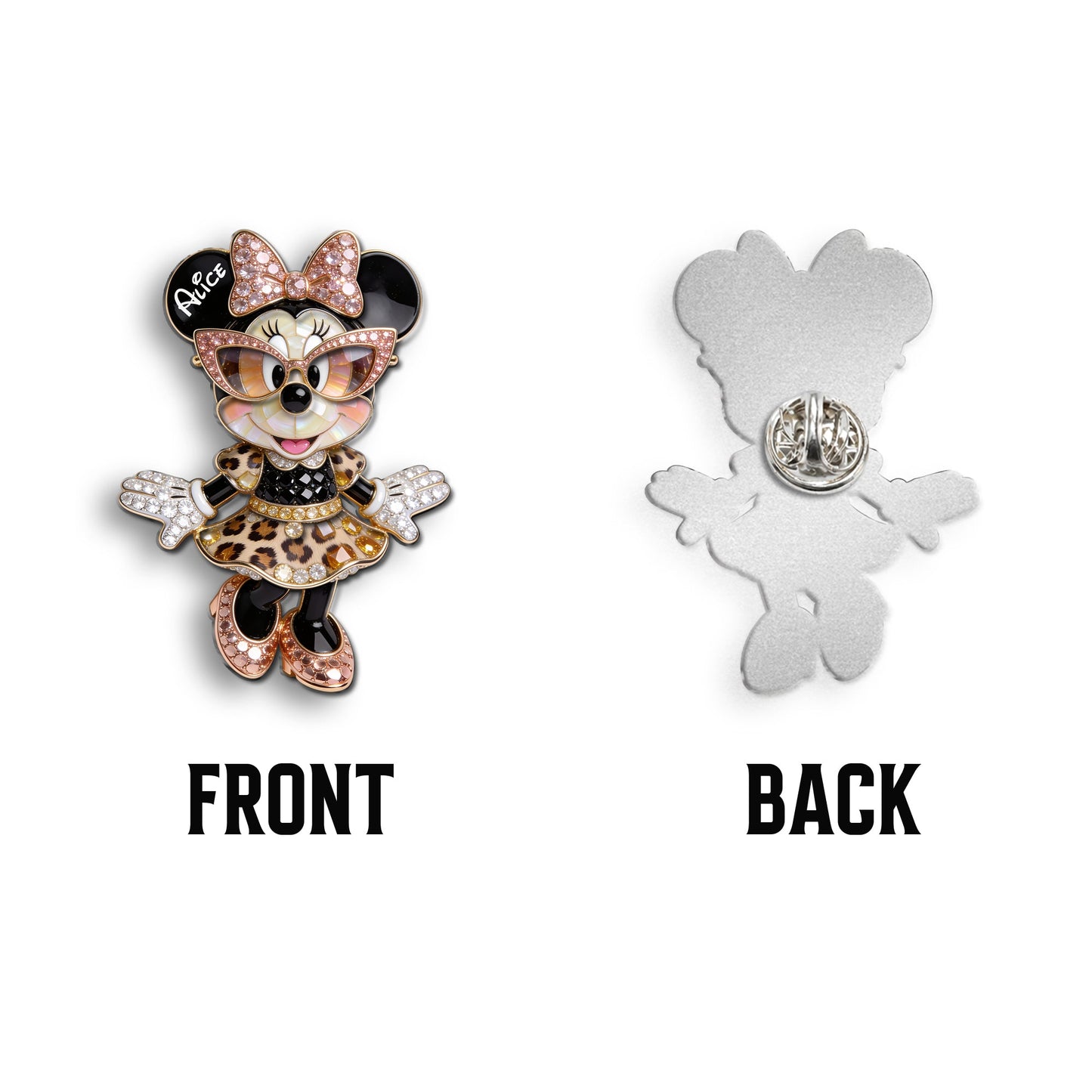 Cute Mouse - Personalized Mouse 3D Embossed Enamel Pin