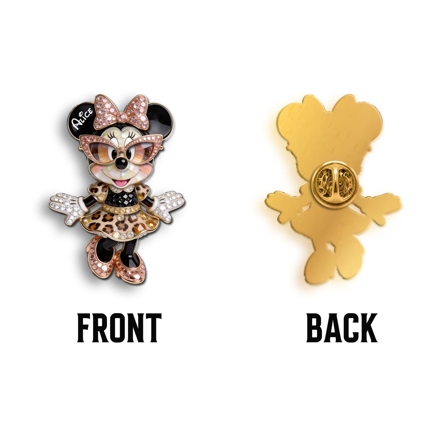 Cute Mouse - Personalized Mouse 3D Embossed Enamel Pin