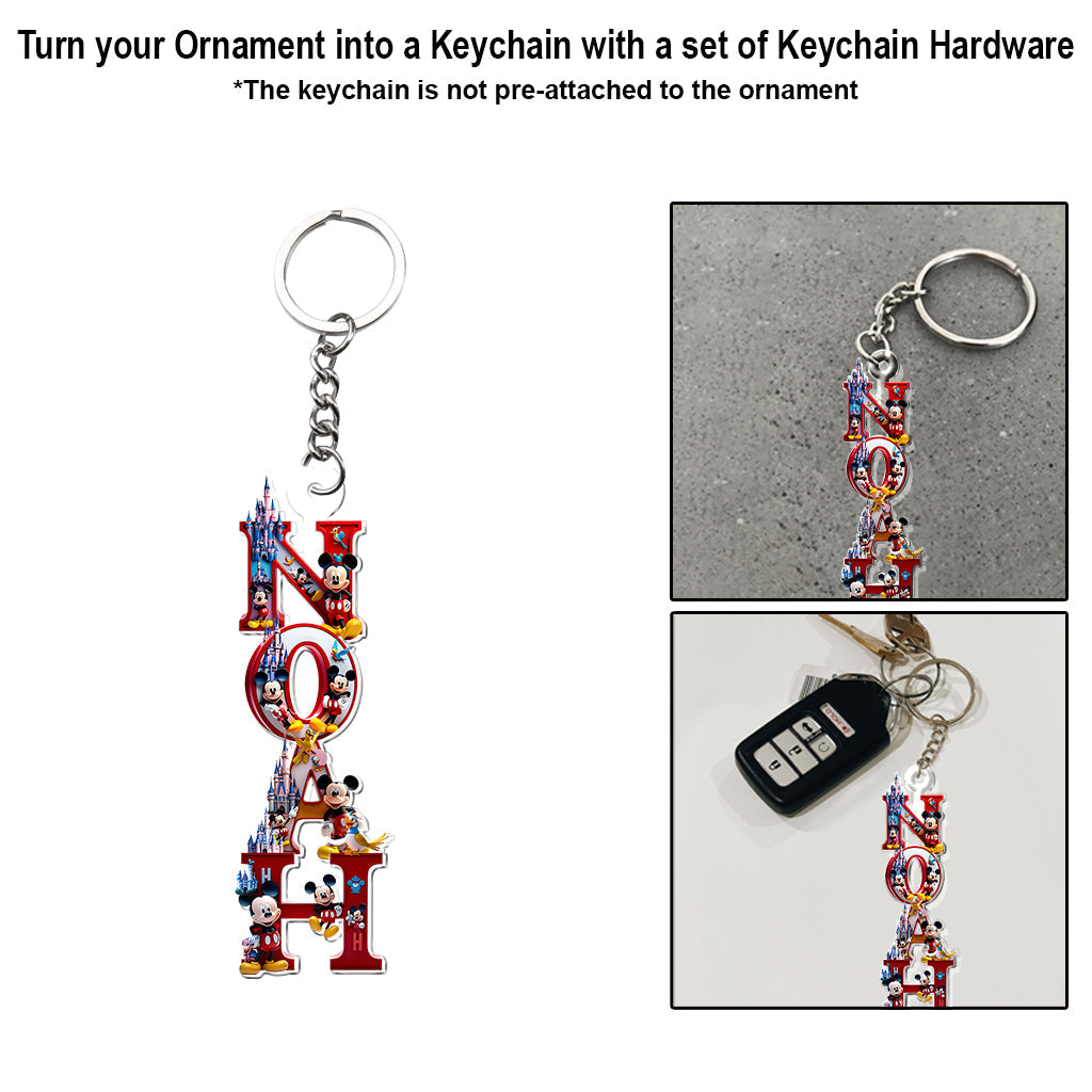 Perfect Magical Name Letter - Personalized Mouse Transparent Ornament