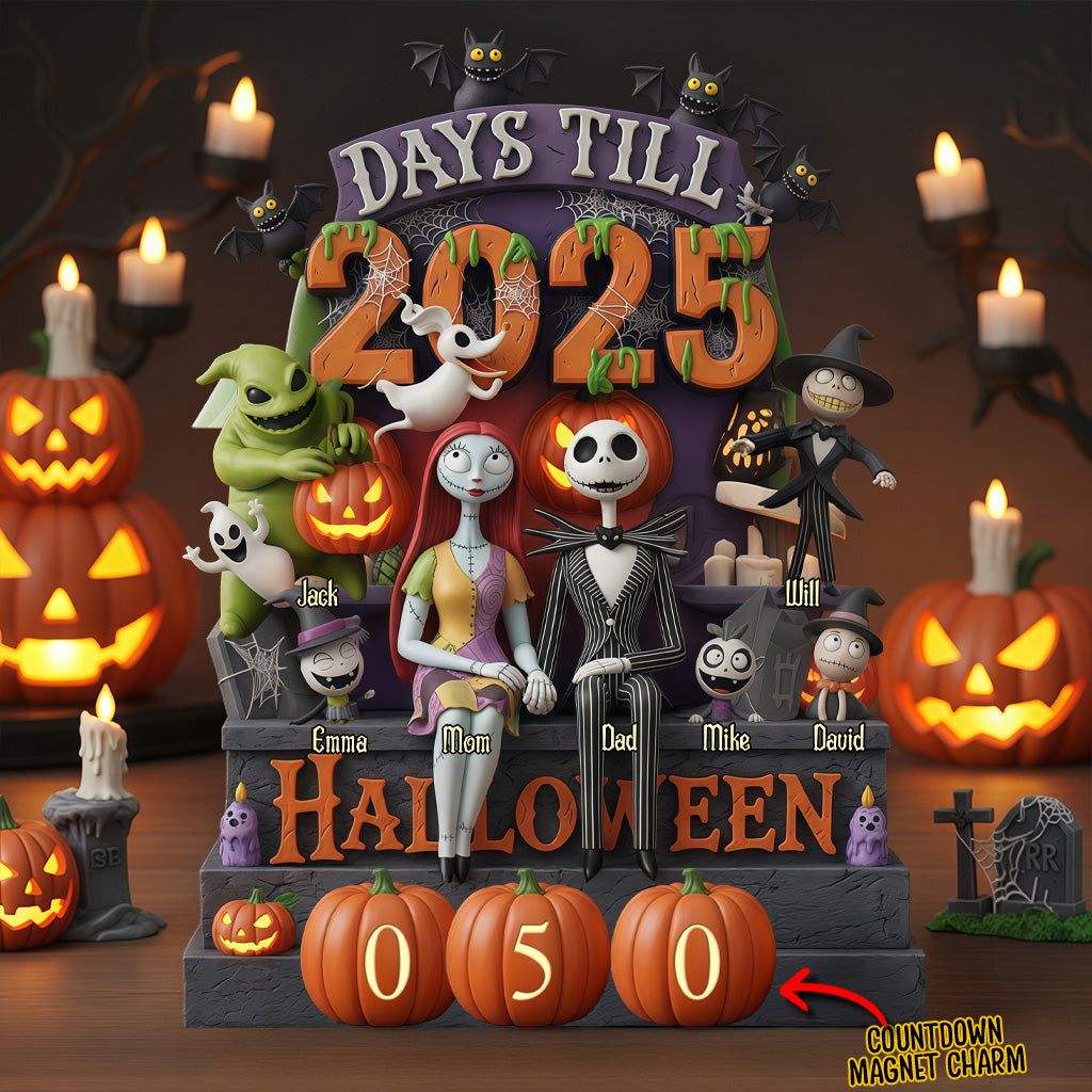 Halloween Countdown - Personalized Nightmare Interchangeable Plaque
