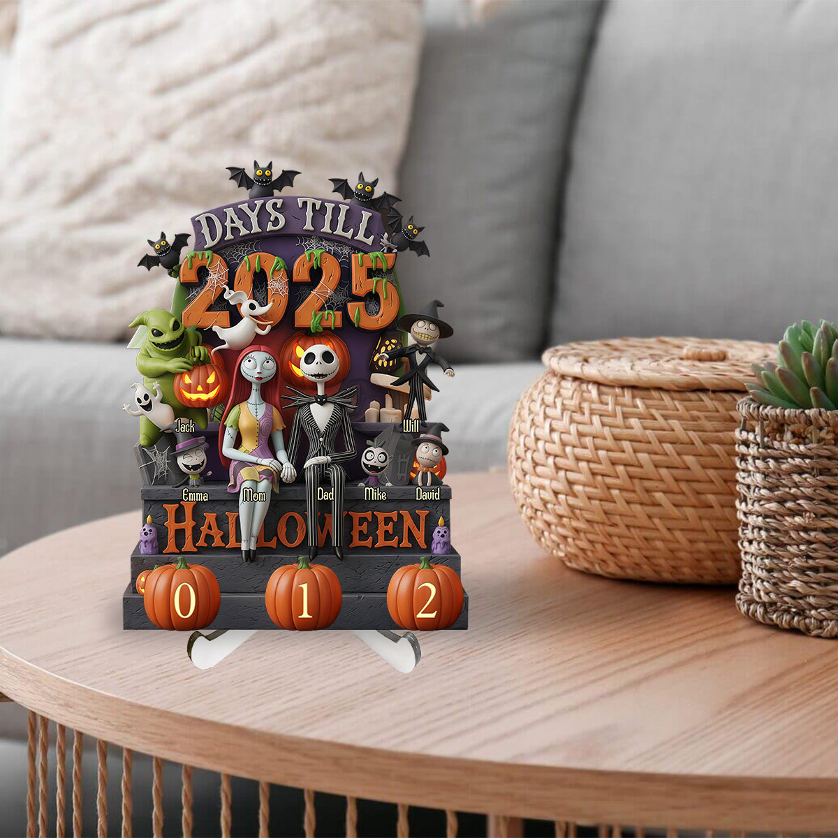 Halloween Countdown - Personalized Nightmare Interchangeable Plaque