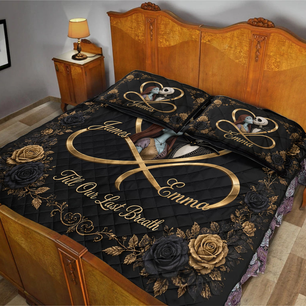 From Our First Kiss Till Our Last Breath - Personalized Nightmare Quilt Set