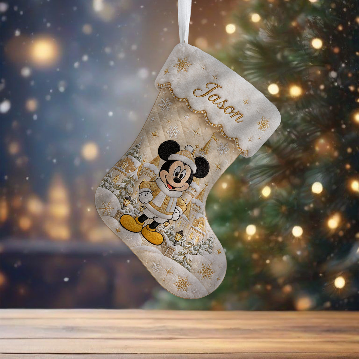 Magical Christmas - Personalized Mouse Shaped Christmas Stocking