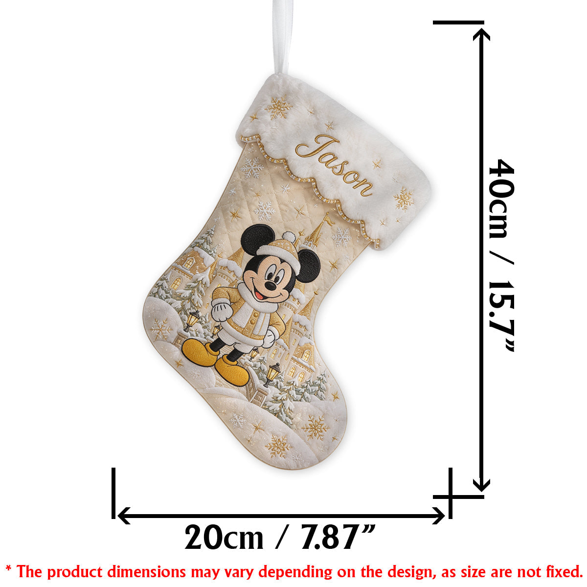 Magical Christmas - Personalized Mouse Shaped Christmas Stocking