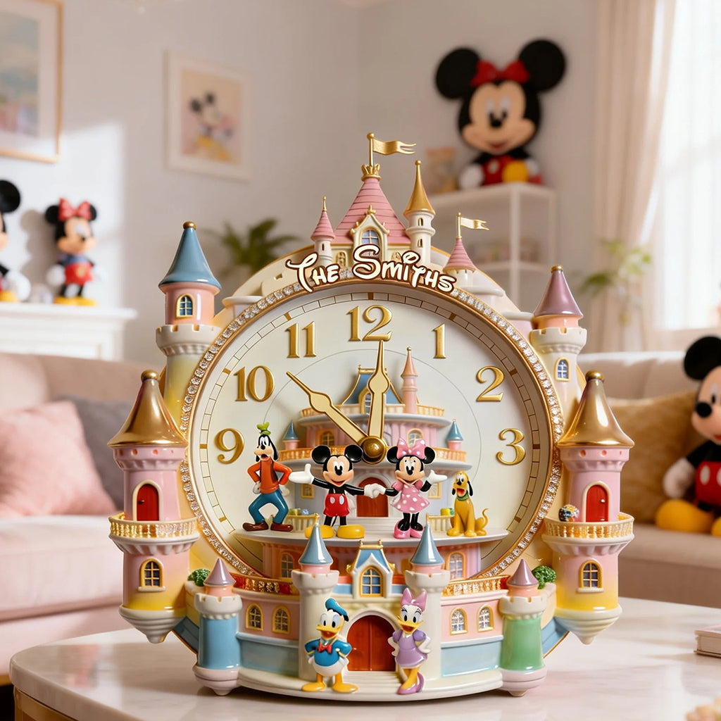 Magical Castle - Personalized Mouse Desk Clock Plaque