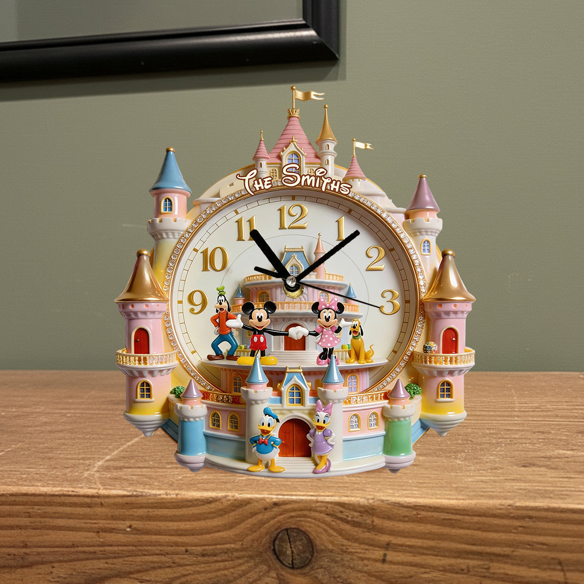Magical Castle - Personalized Mouse Desk Clock Plaque