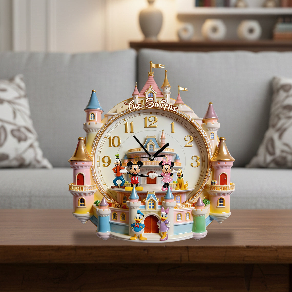 Magical Castle - Personalized Mouse Desk Clock Plaque