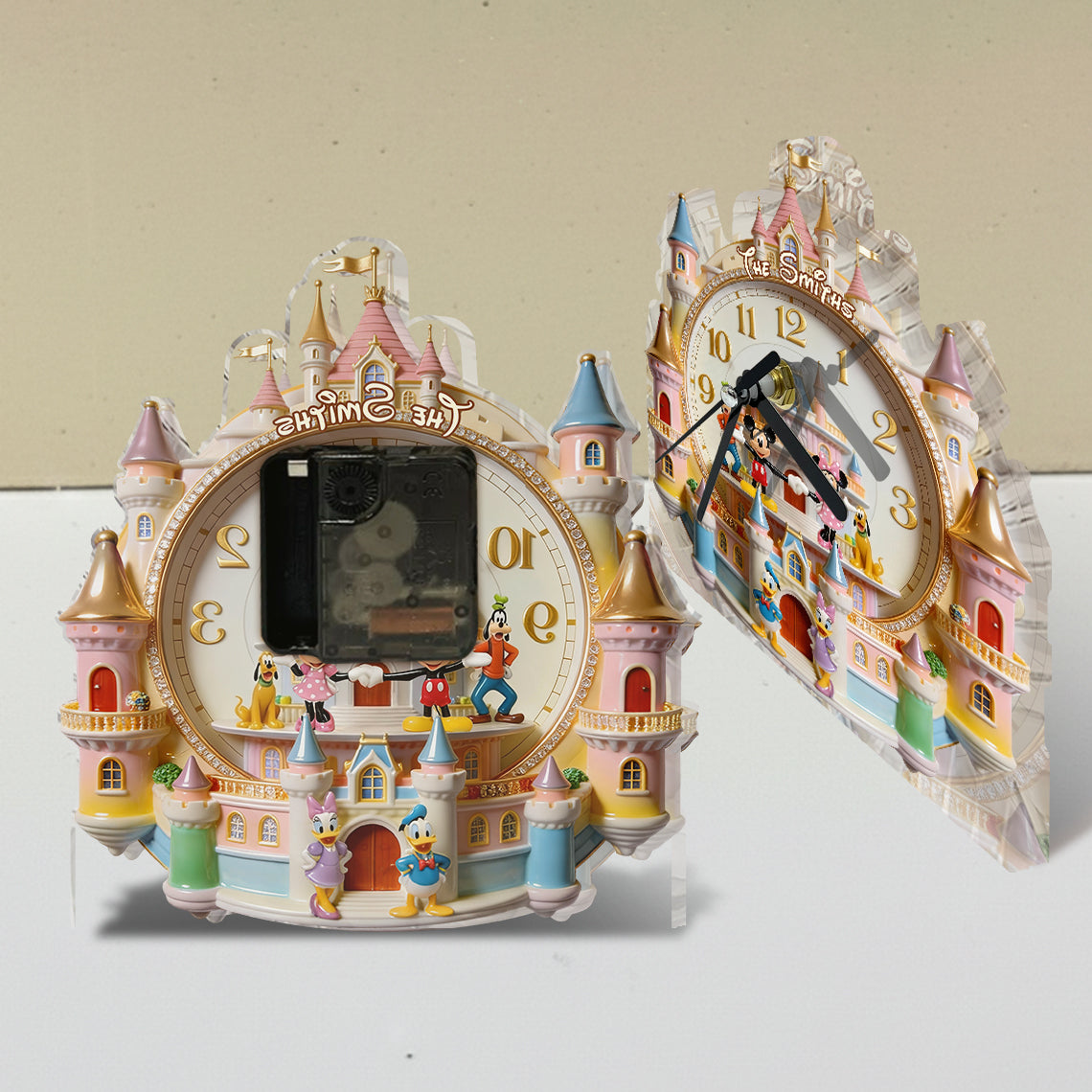 Magical Castle - Personalized Mouse Desk Clock Plaque