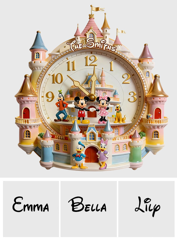 Magical Castle - Personalized Mouse Desk Clock Plaque