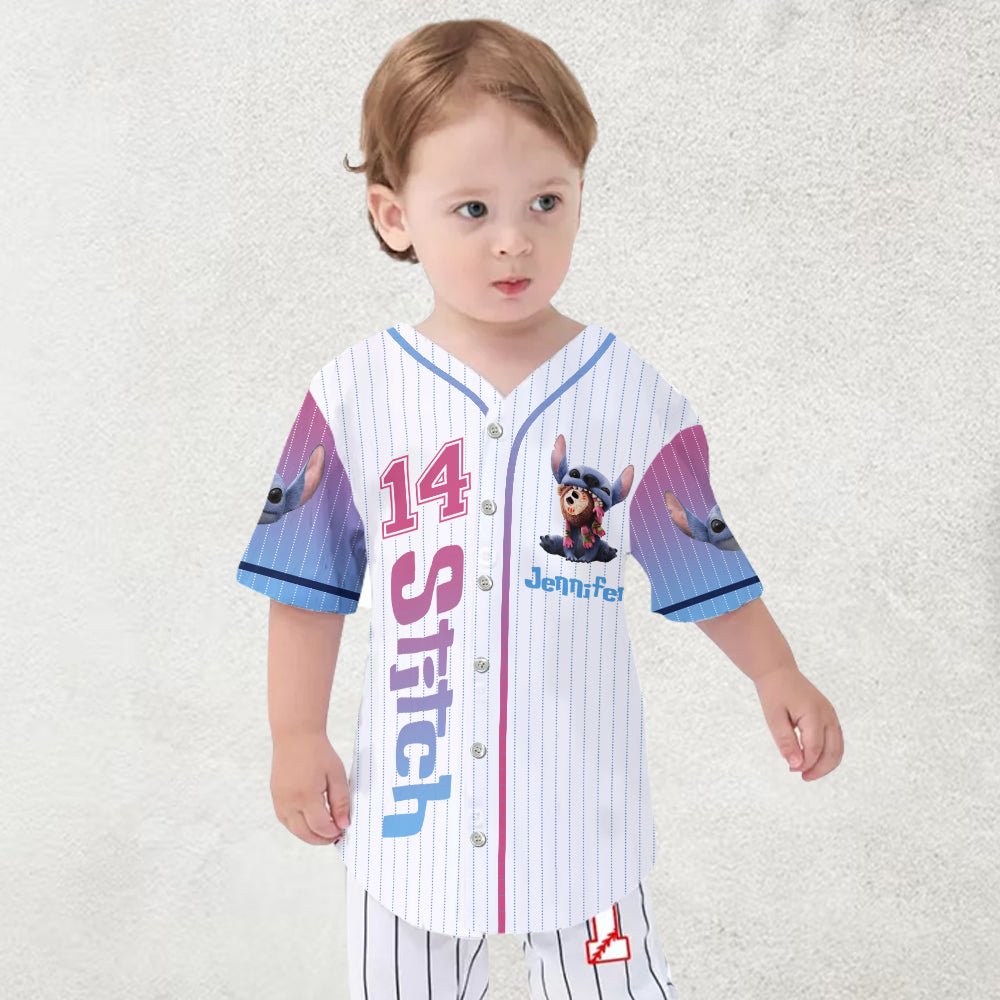 Ohana Means Family - Personalized Ohana Baseball Jersey