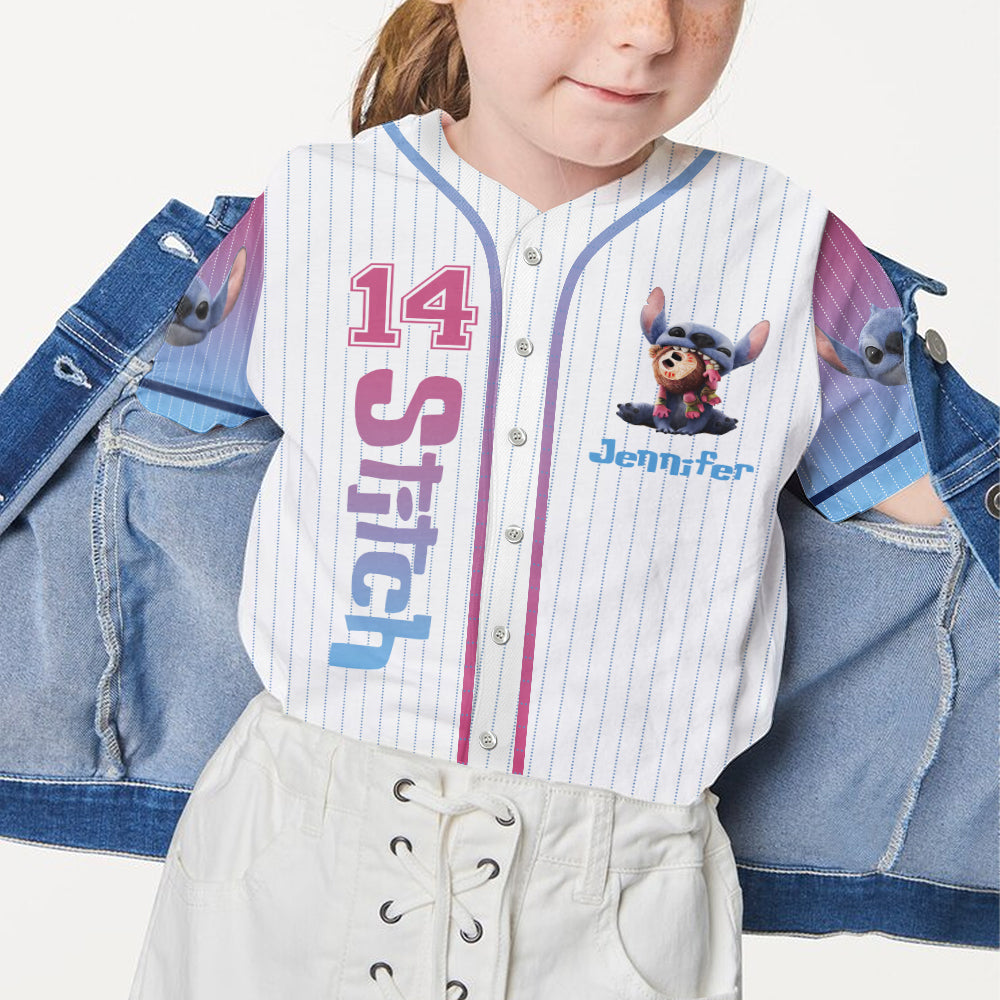 Ohana Means Family - Personalized Ohana Baseball Jersey