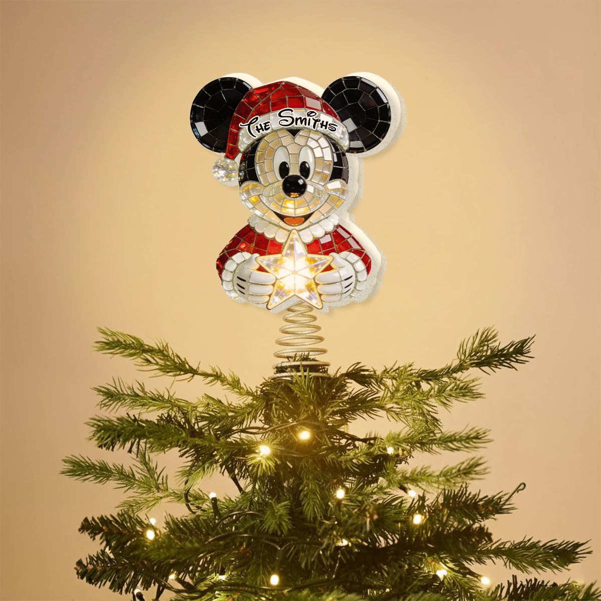 Magical Christmas - Personalized Mouse LED Light Tree Topper