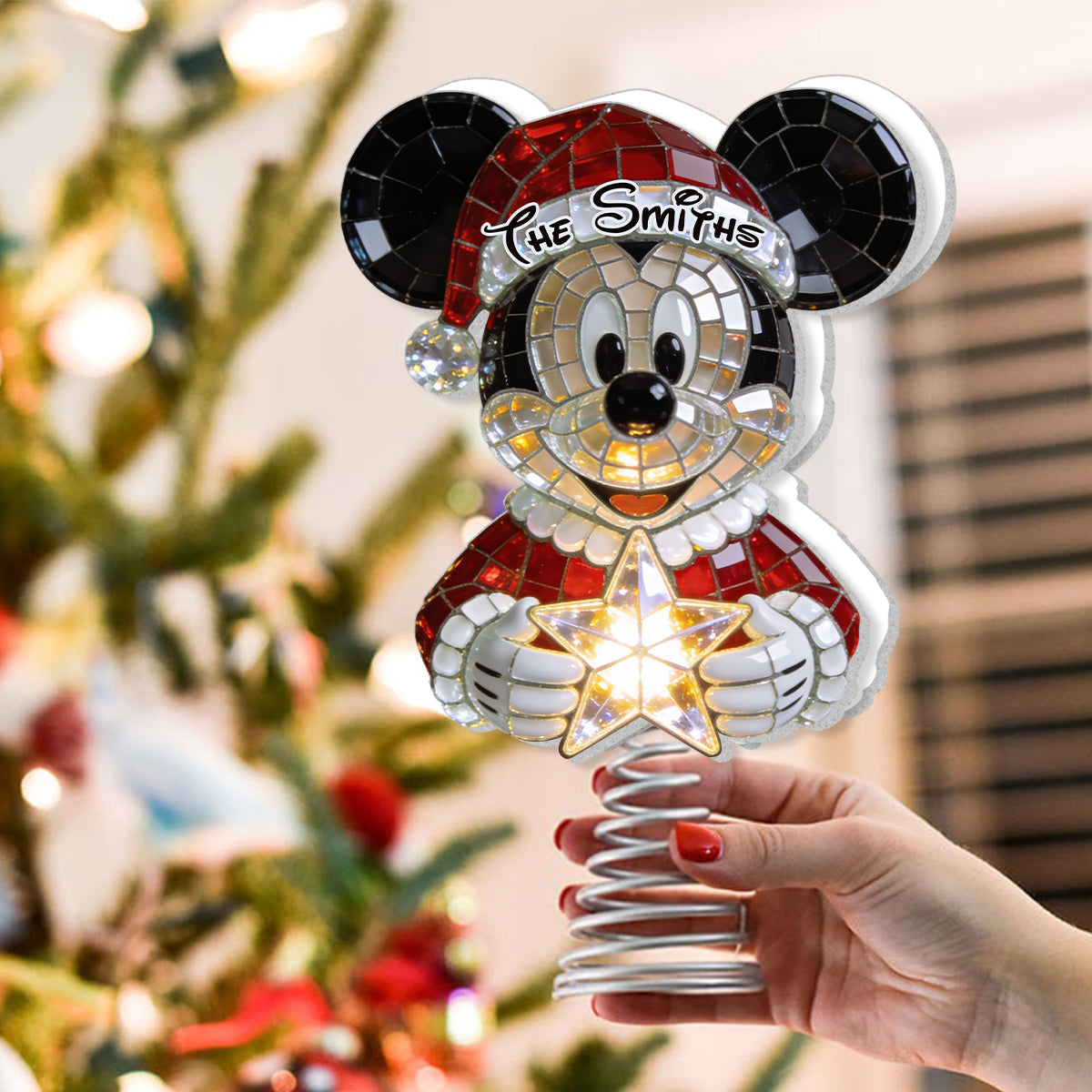 Magical Christmas - Personalized Mouse LED Light Tree Topper