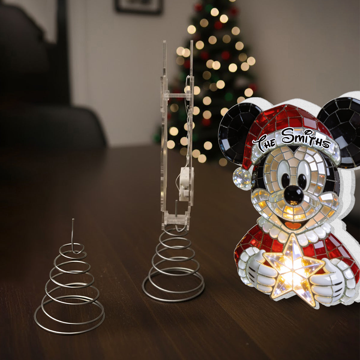 Magical Christmas - Personalized Mouse LED Light Tree Topper