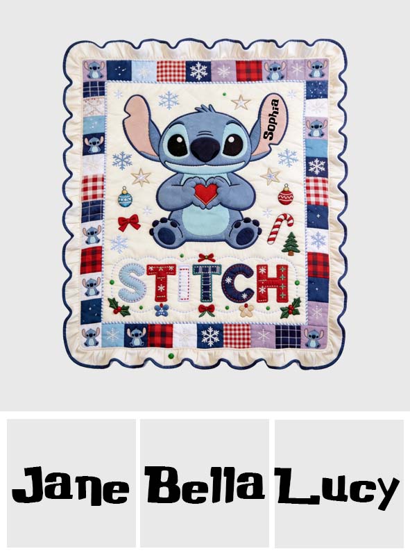 Merry Christmas - Personalized Ohana Shaped Fleece Blanket