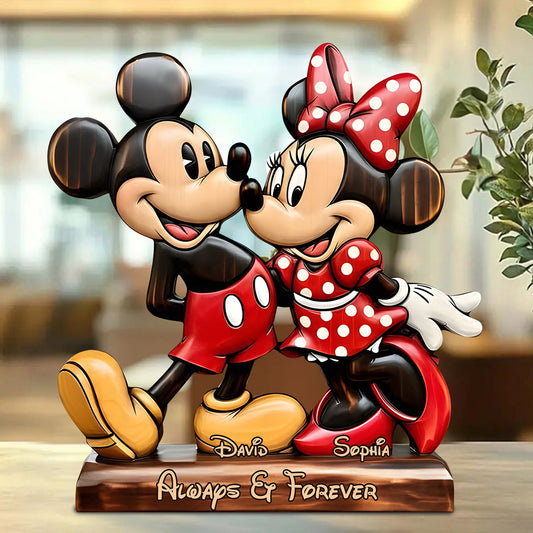 Always & Forever - Personalized Mouse Custom Shaped Wood Plaque