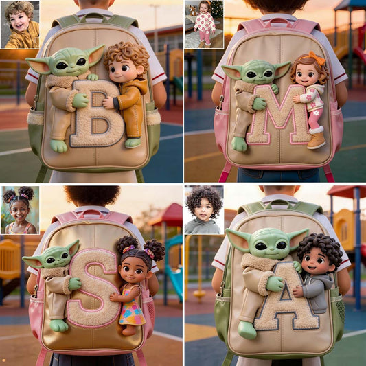 Best Friends - Personalized The Force Changeable Leather Patch Backpack