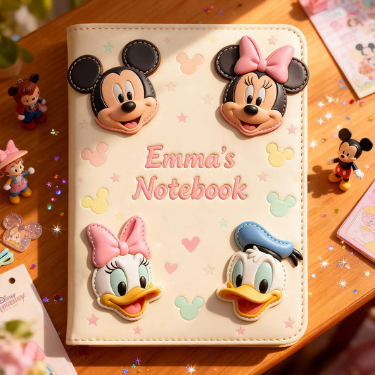 Magical Friends Notebook - Personalized Mouse Leather Journal