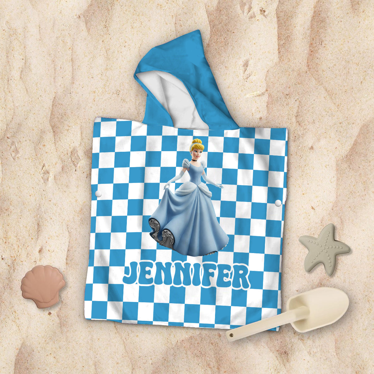Magical Princess - Personalized Princess Kid Hooded Towel Poncho