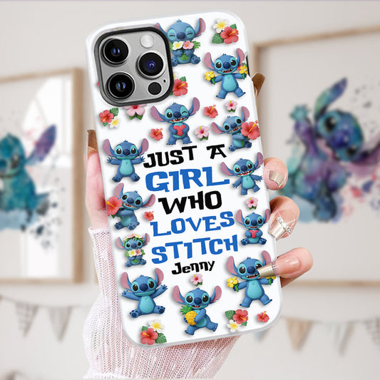 Just A Girl Who Loves Ohana - Personalized Ohana Full Print Phone Case