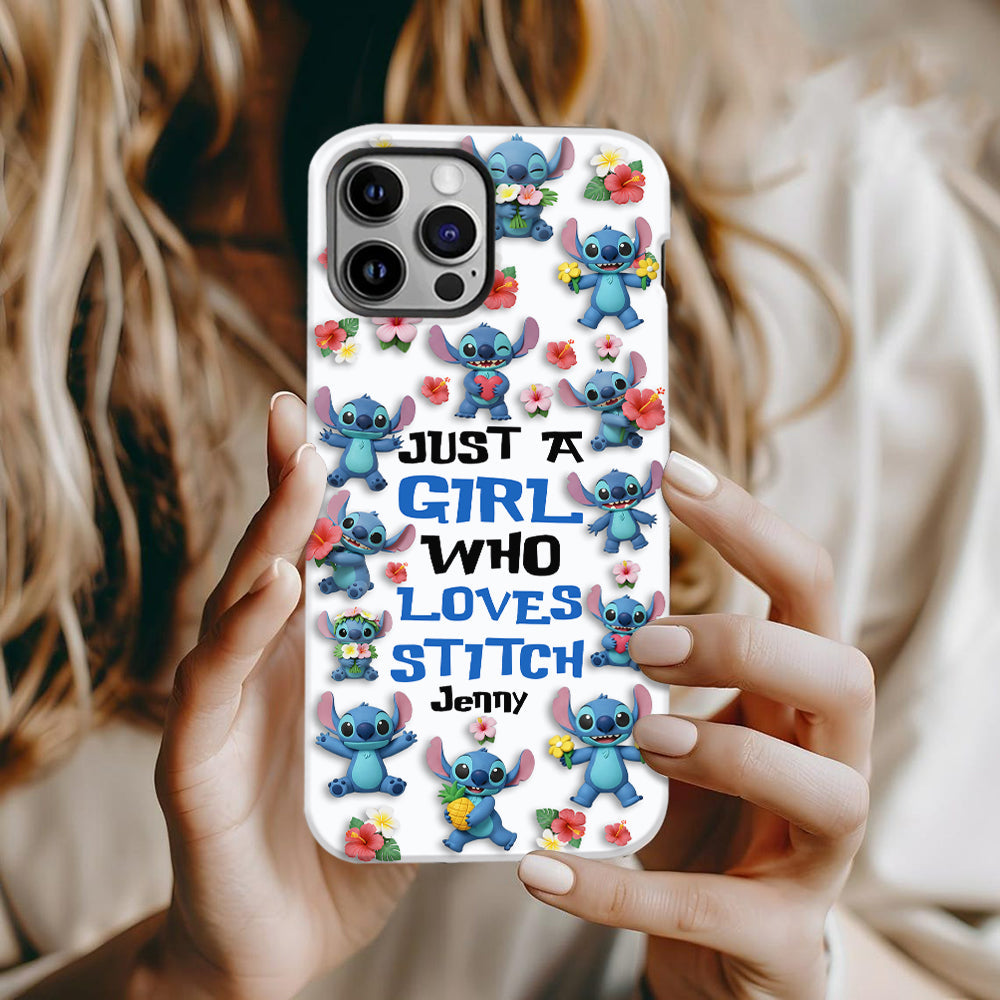 Just A Girl Who Loves Ohana - Personalized Ohana Full Print Phone Case