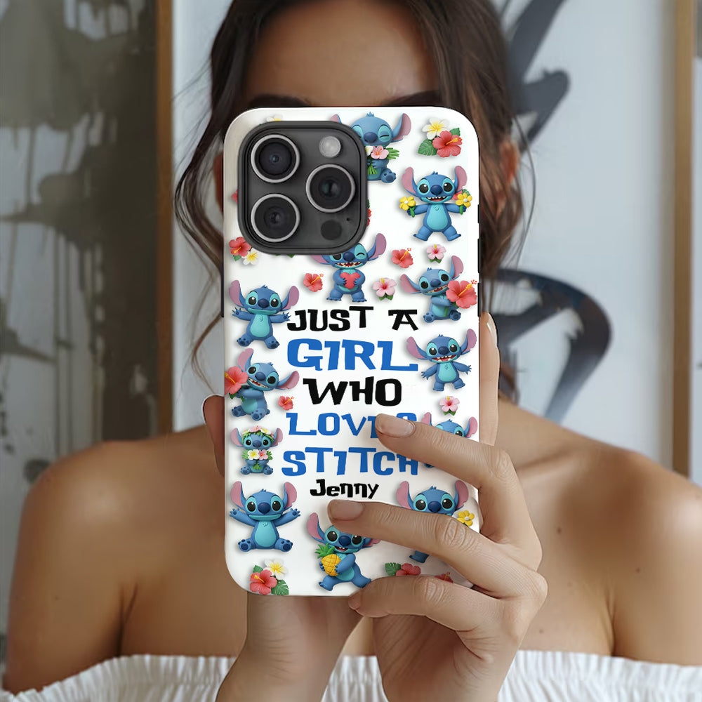 Just A Girl Who Loves Ohana - Personalized Ohana Full Print Phone Case