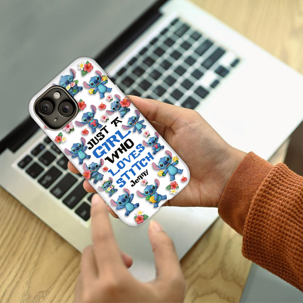 Just A Girl Who Loves Ohana - Personalized Ohana Full Print Phone Case