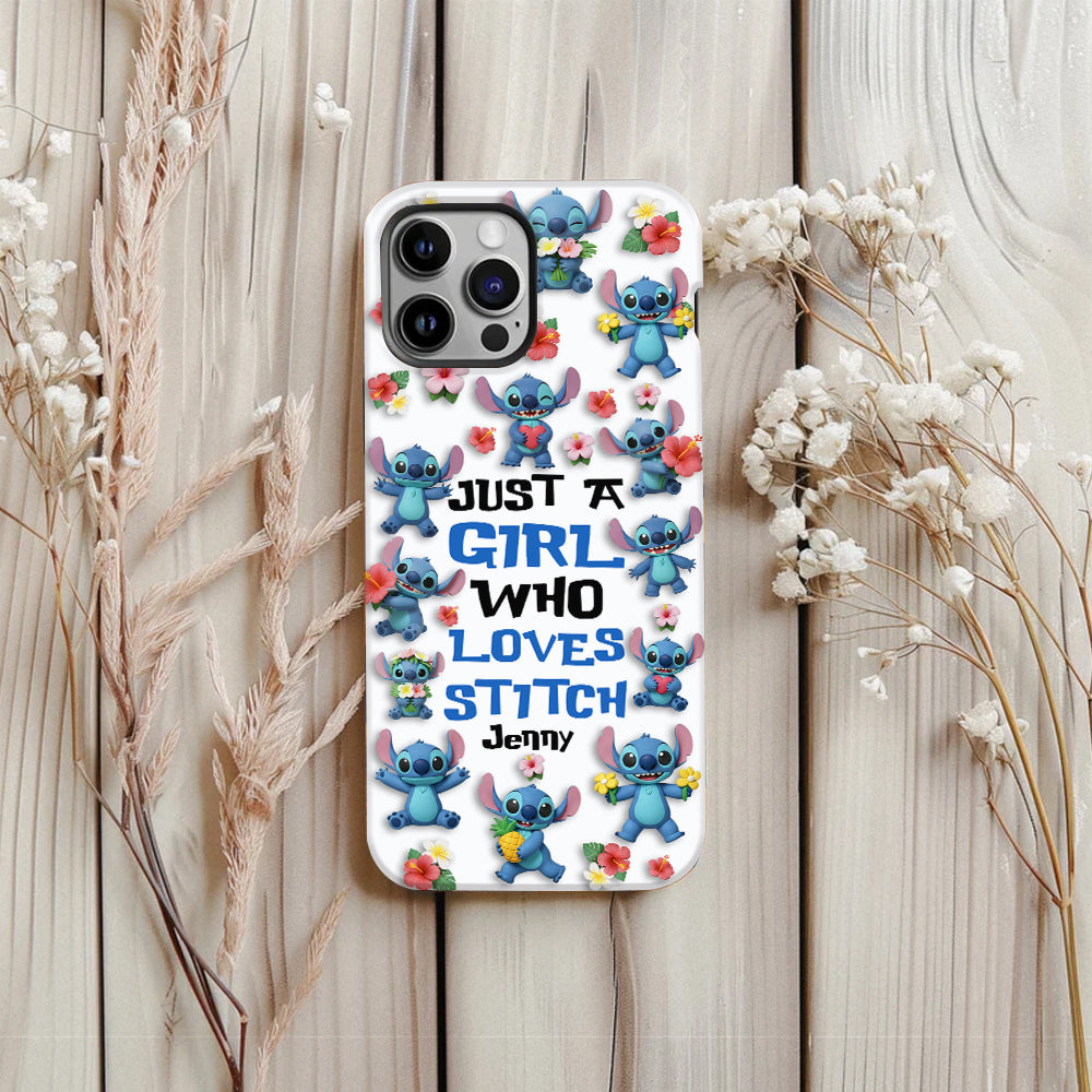 Just A Girl Who Loves Ohana - Personalized Ohana Full Print Phone Case