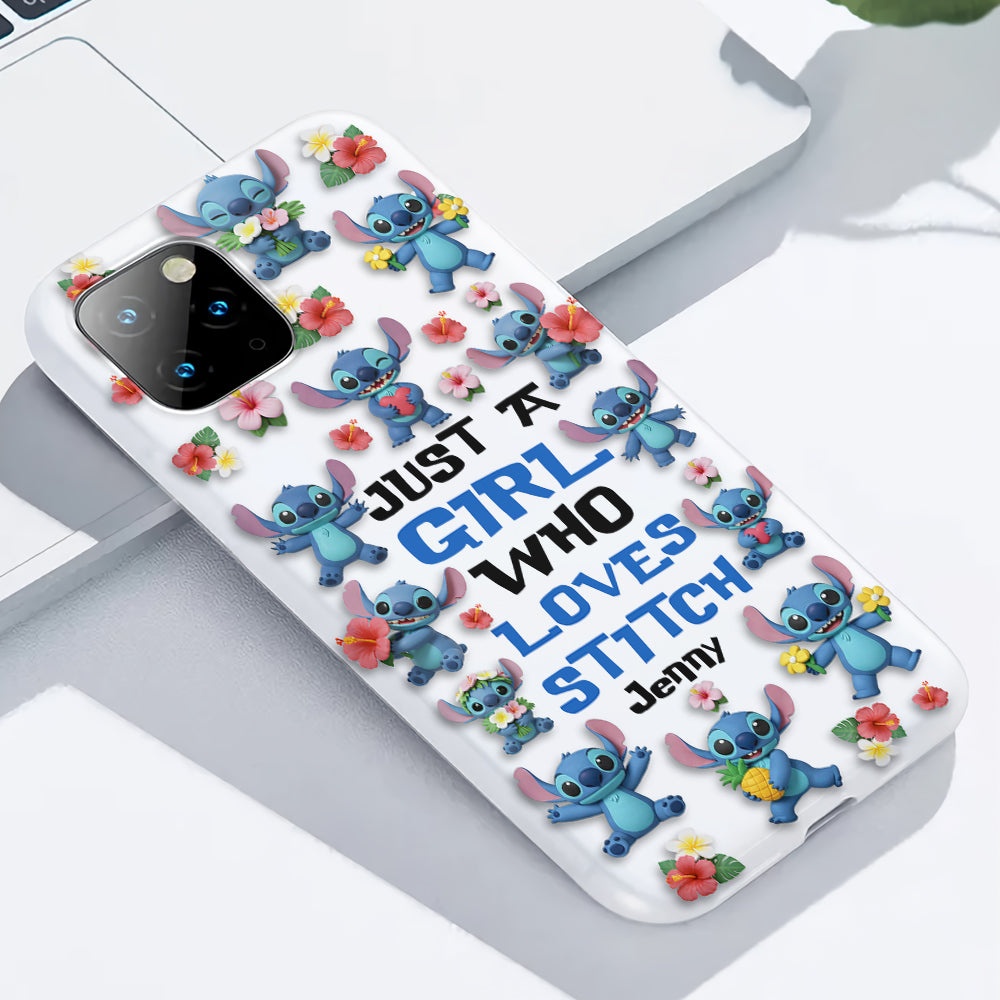 Just A Girl Who Loves Ohana - Personalized Ohana Full Print Phone Case