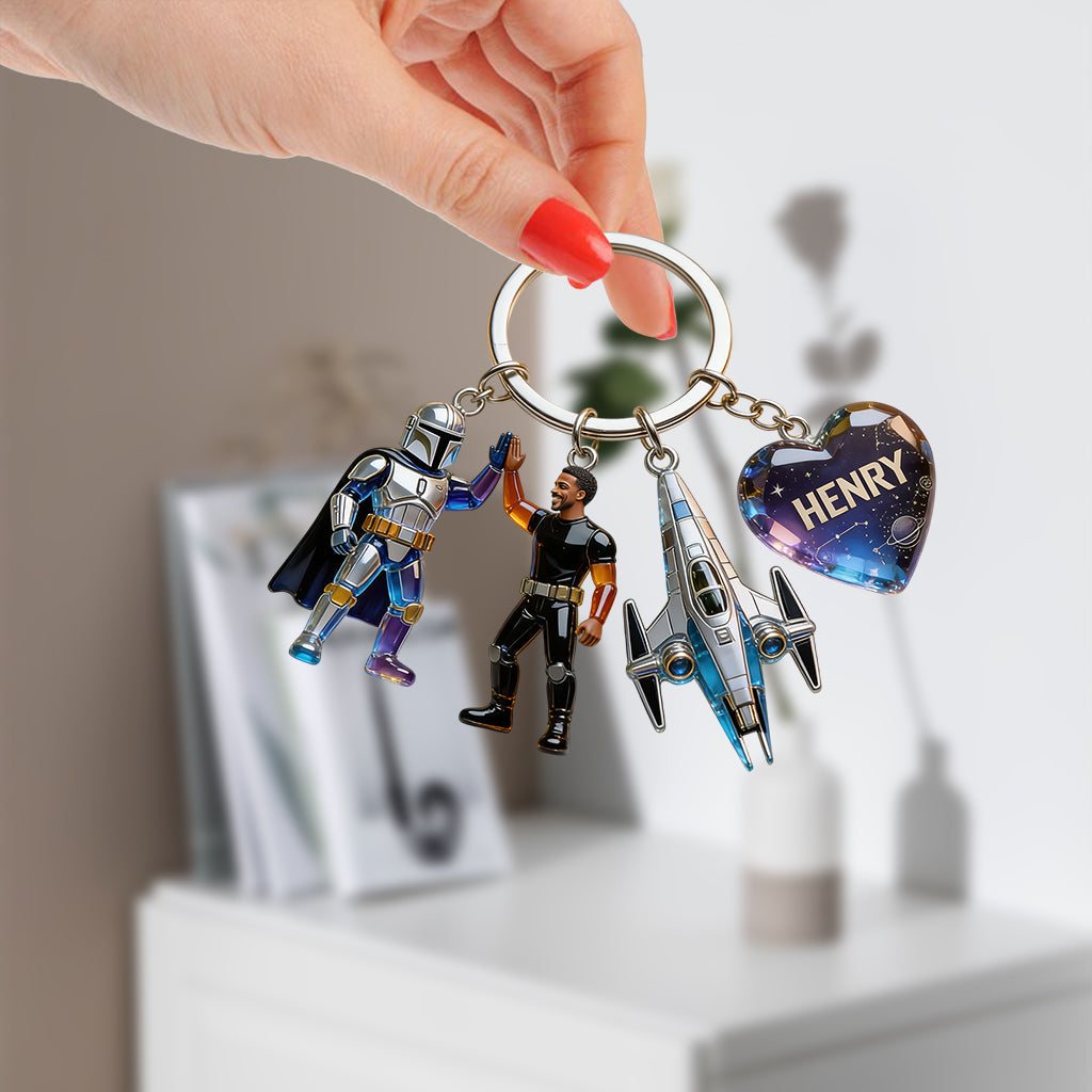 Galactic Guardian - Personalized The Force Premium Keychain With Charms