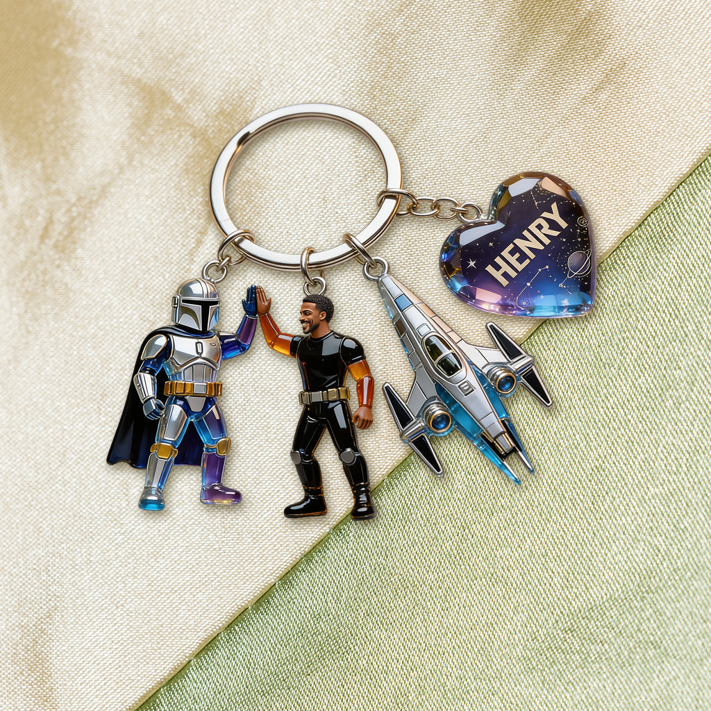Galactic Guardian - Personalized The Force Premium Keychain With Charms