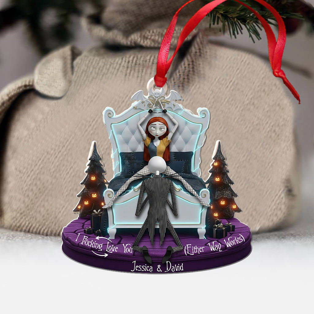 Nightmare Christmas Couple Xmas Movie - Personalized Nightmare Ornament