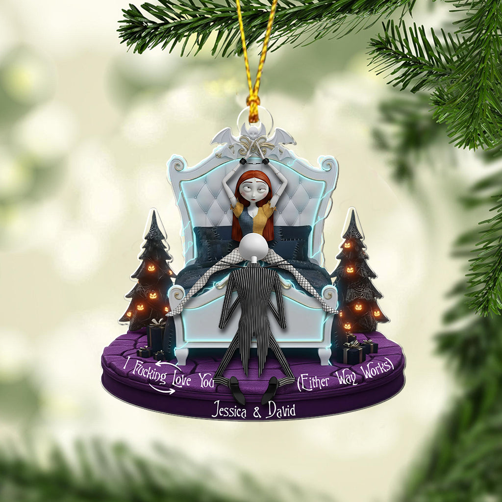 Nightmare Christmas Couple Xmas Movie - Personalized Nightmare Ornament