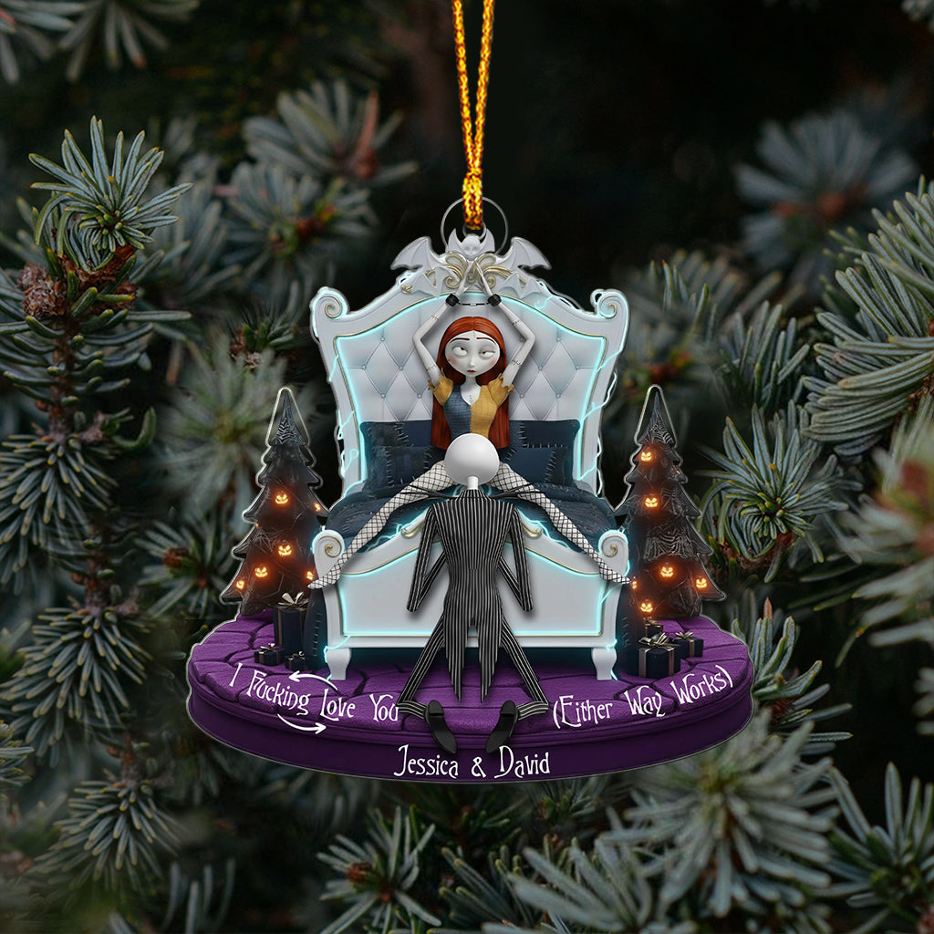 Nightmare Christmas Couple Xmas Movie - Personalized Nightmare Ornament