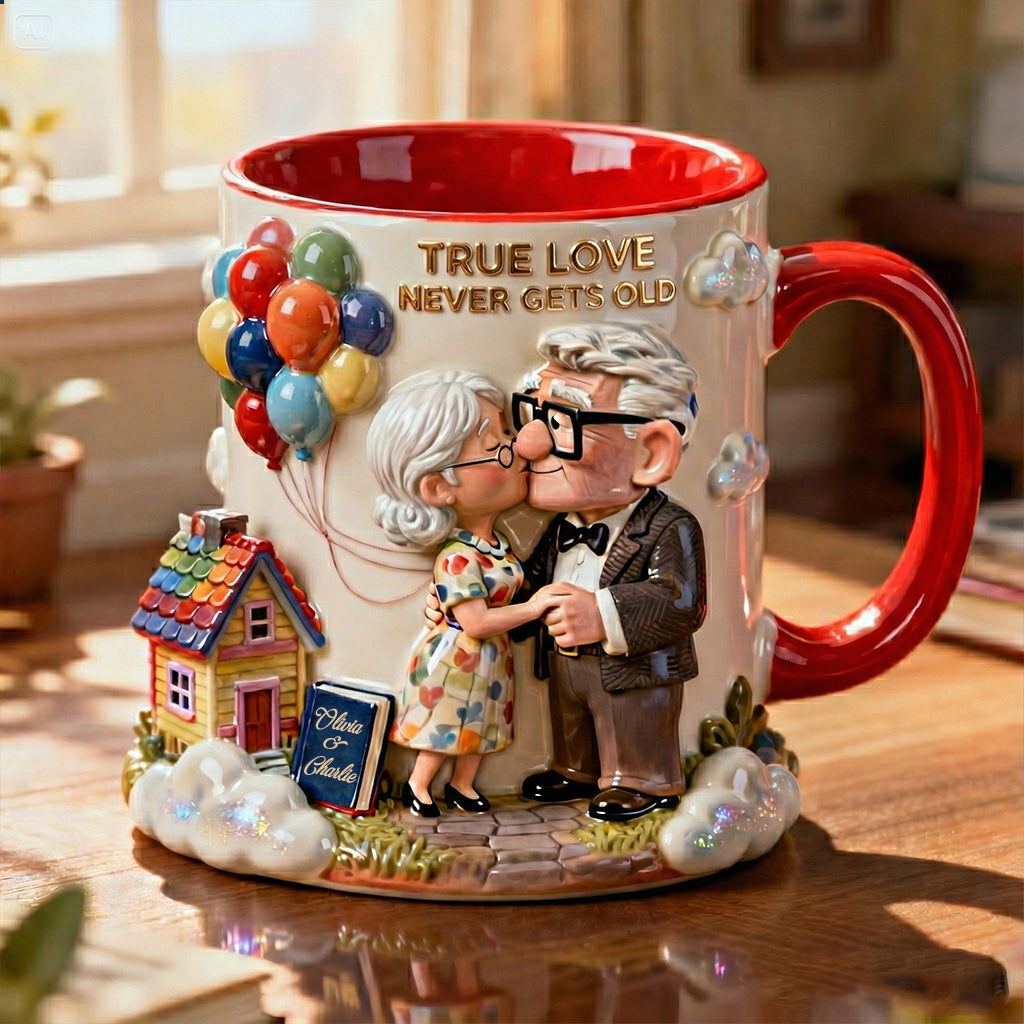 Old couple - Personalized Couple Accent Mug