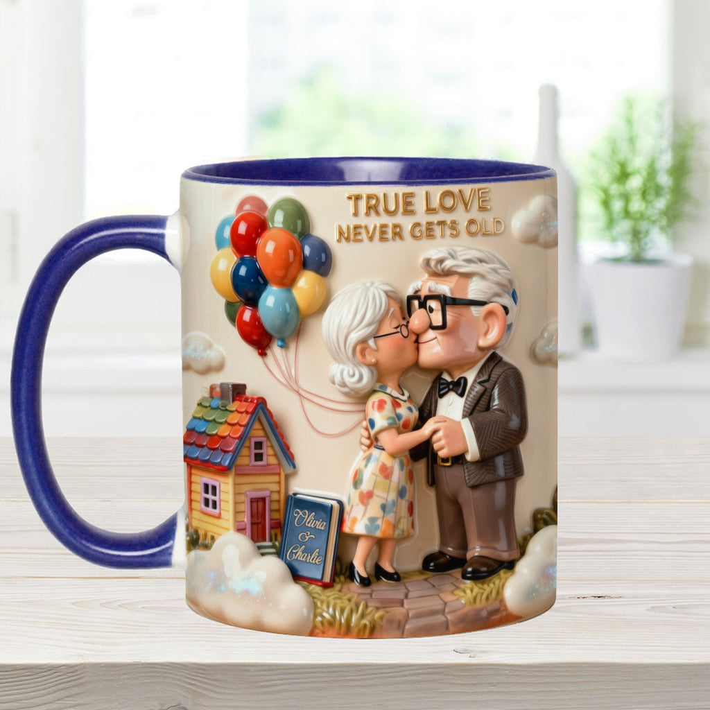 Old couple - Personalized Couple Accent Mug
