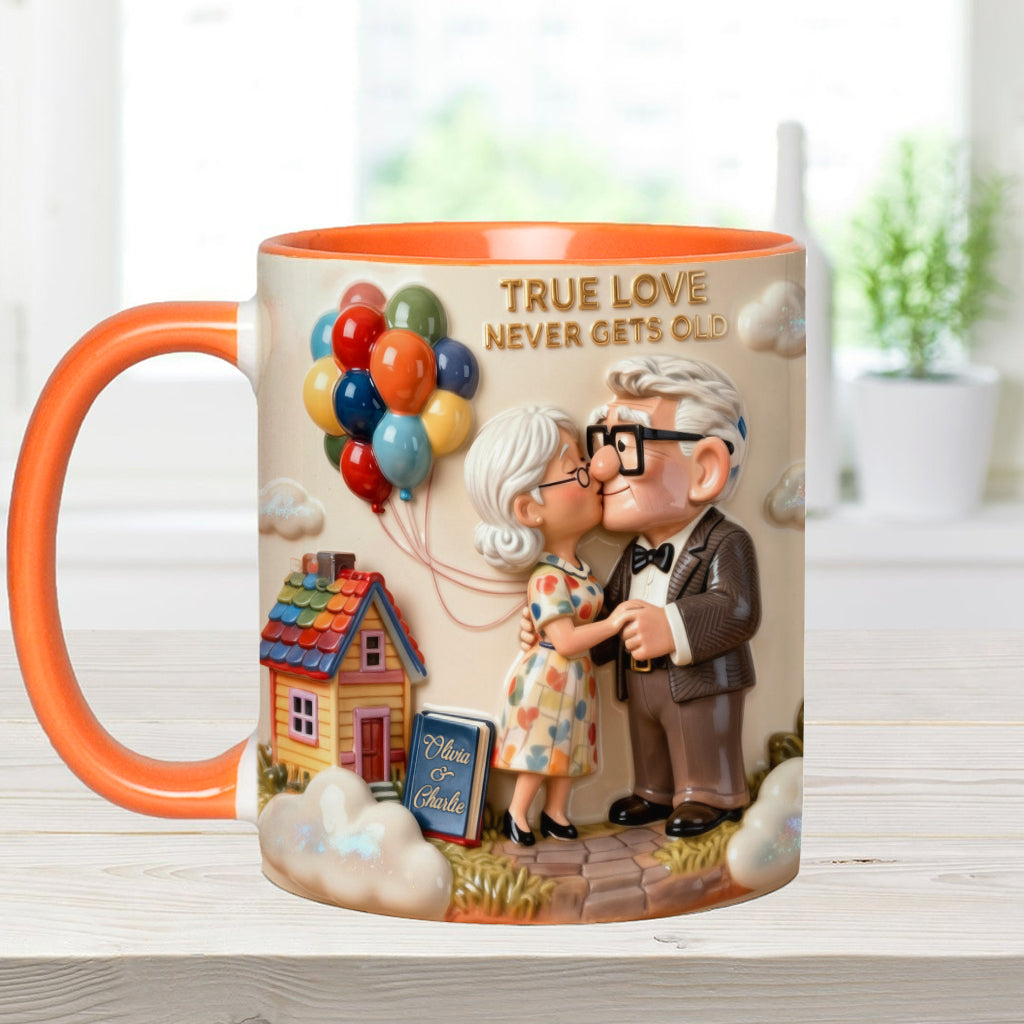 Old couple - Personalized Couple Accent Mug