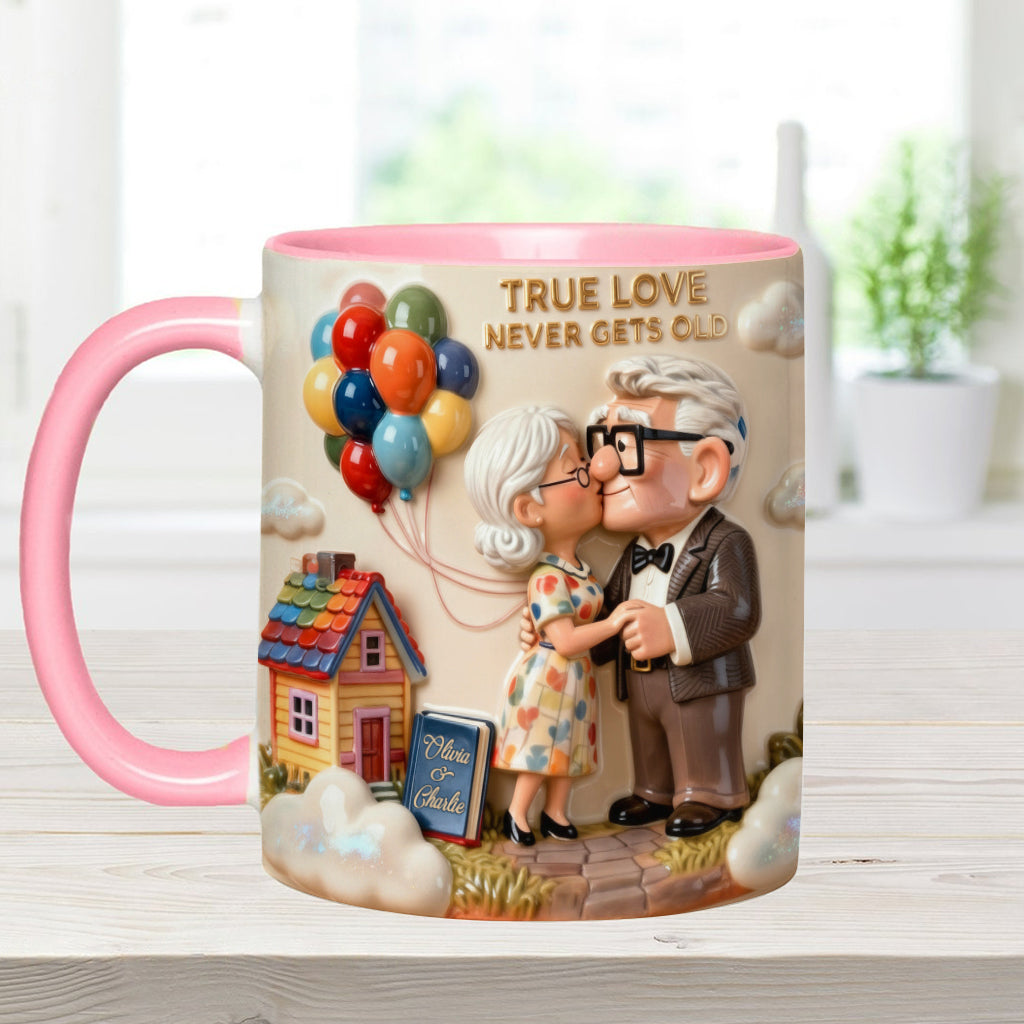 Old couple - Personalized Couple Accent Mug