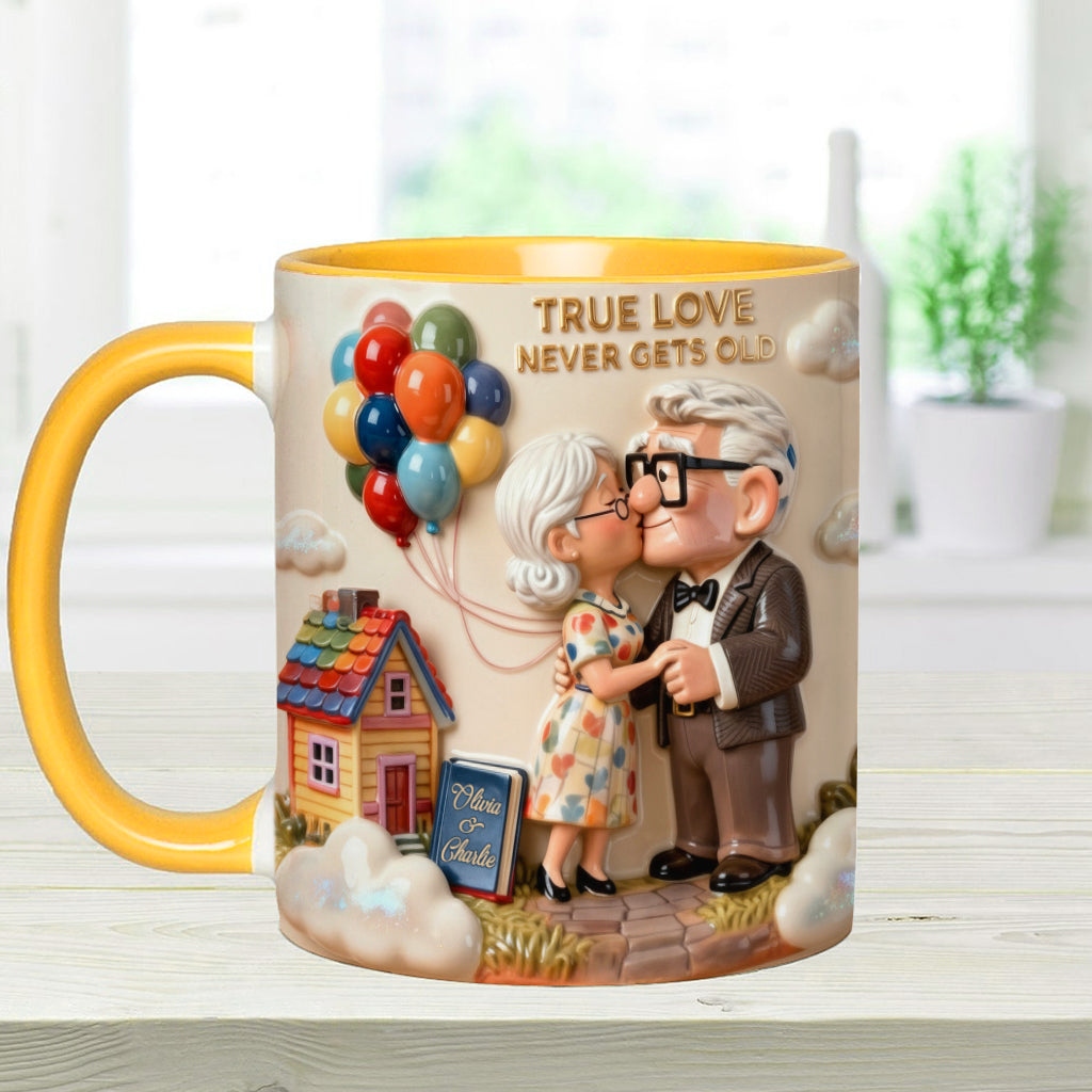 Old couple - Personalized Couple Accent Mug